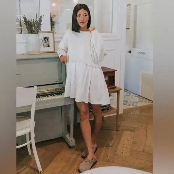 Free People Eleanor Sweatshirt Grey Combo L - Picture 10 of 14